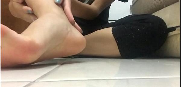  Black Socks Removal and Spit Feet